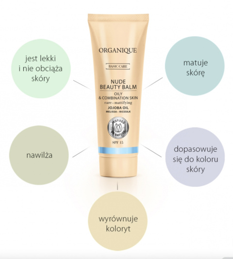 Krem upiększający dla skóry tłustej i mieszanej Nude Beauty Balm 30 ml Krem upiększający dla skóry tłustej i mieszanej Nude Beauty Balm 30 ml