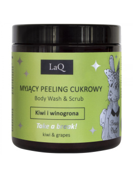 LaQ Naturalny peeling myjący scrub Króliczka Kiwi i winogrona 220 g