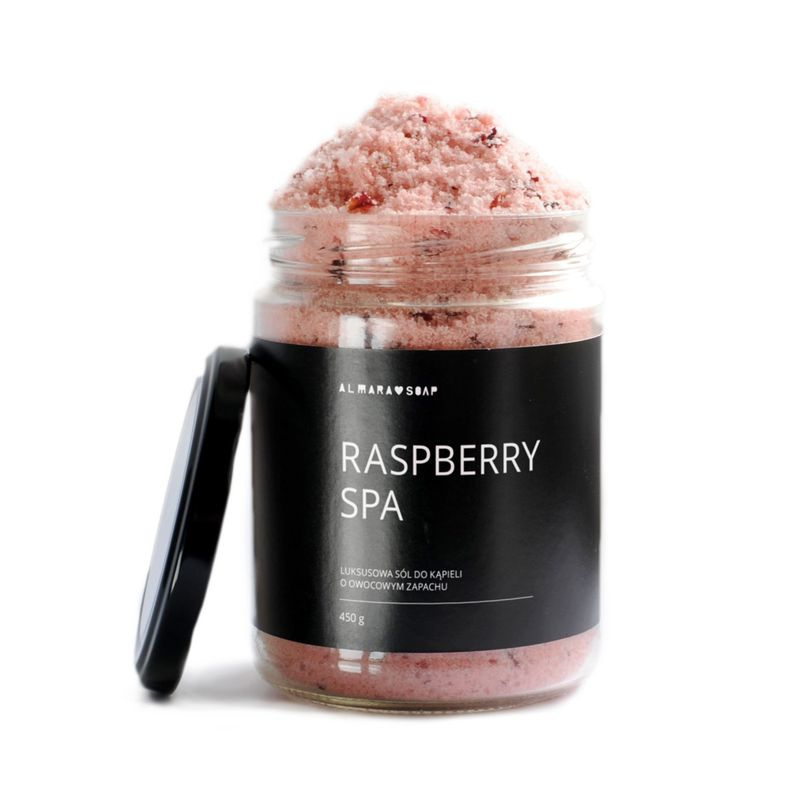 Luksusowa sól do kąpieli o owocowym zapachu Raspberry Spa 450 g Luksusowa sól do kąpieli o owocowym zapachu Raspberry Spa 450 g