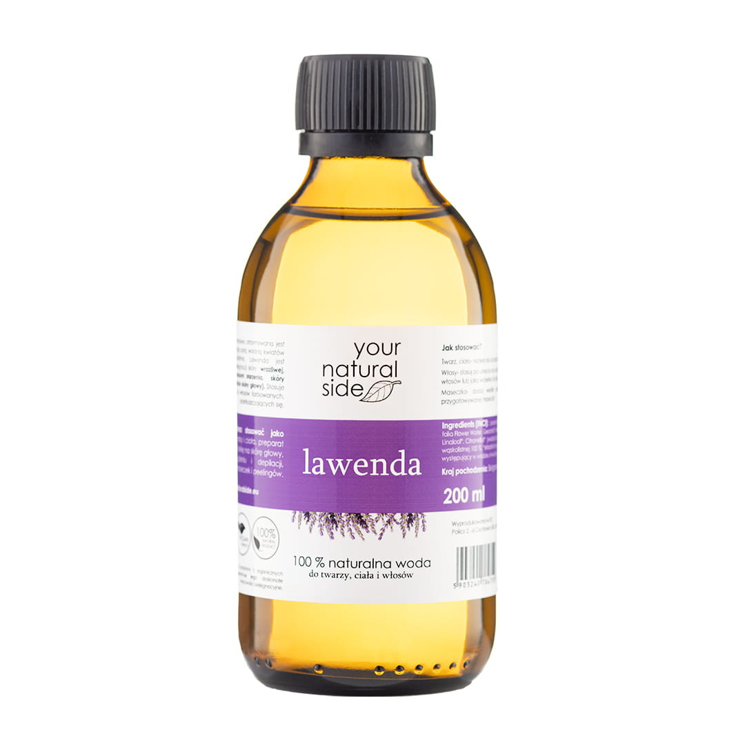 Woda Lawendowa z Kwiatów Lawendy Wąskolistnej Organic 200 ml nakrętka Woda Lawendowa z Kwiatów Lawendy Wąskolistnej Organic 200 ml nakrętka