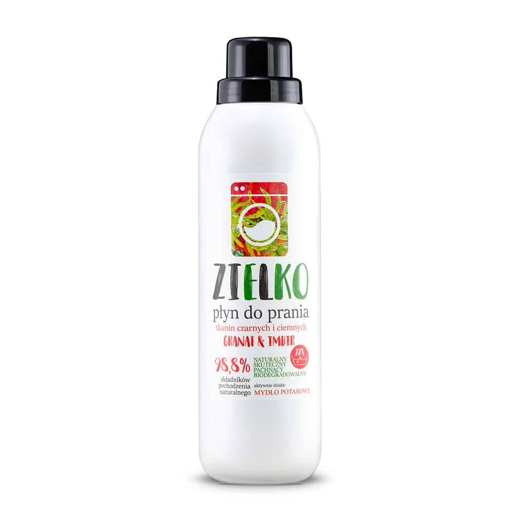 ZIELKO Płyn do prania tkanin czarnych i ciemnych Granat i imbir 1l ZIELKO Płyn do prania tkanin czarnych i ciemnych Granat i imbir 1l