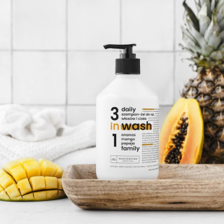 Ministerstwo Dobrego Mydła - Daily szampon - żel rodzinny 3w1 do rąk, ciała i włosów ananas mango papaja 500 ml