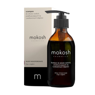 Mokosh - Szampon do włosów cienkich, przetłuszczających się i pozbawionych objętości - Figa z węglem 200 ml