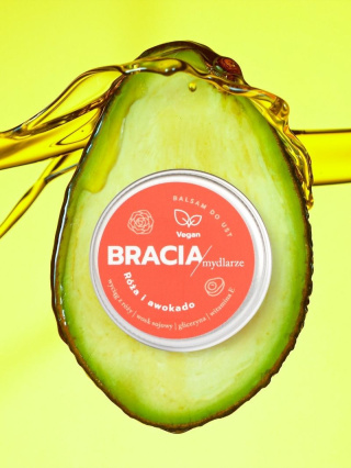 Balsam do ust Róża i awokado 15 ml – Bracia Mydlarze