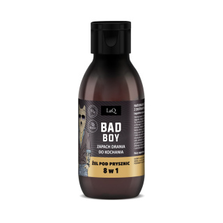 Laq - Żel pod prysznic 8w1 Bad Boy czarny mat 100 ml