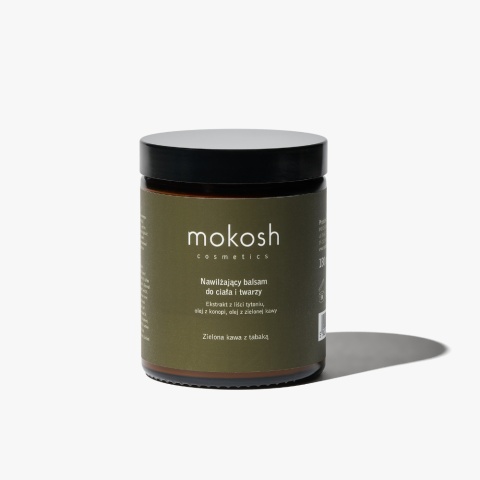 Nawilżający balsam do twarzy i ciała Zielona kawa z tabaką 180 ml – Mokosh Nawilżający balsam do twarzy i ciała Zielona kawa z tabaką 180 ml – Mokosh