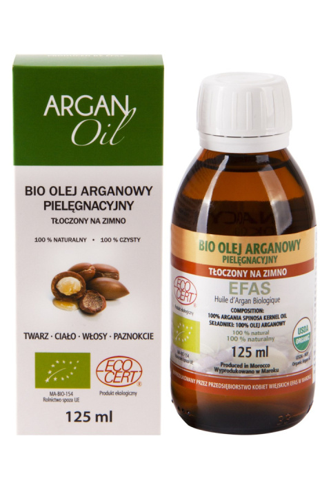 Olej arganowy bio z ecocert - butelka szklana 125 ml – Efas