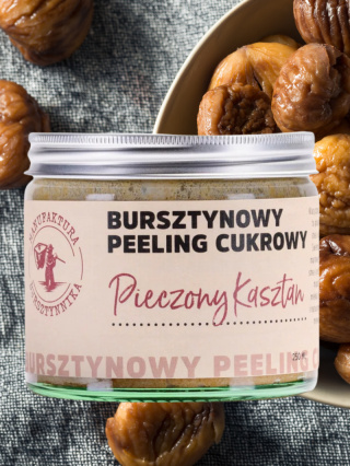 Peeling cukrowy Pieczony Kasztan 120 ml – Manufaktura Bursztynnika