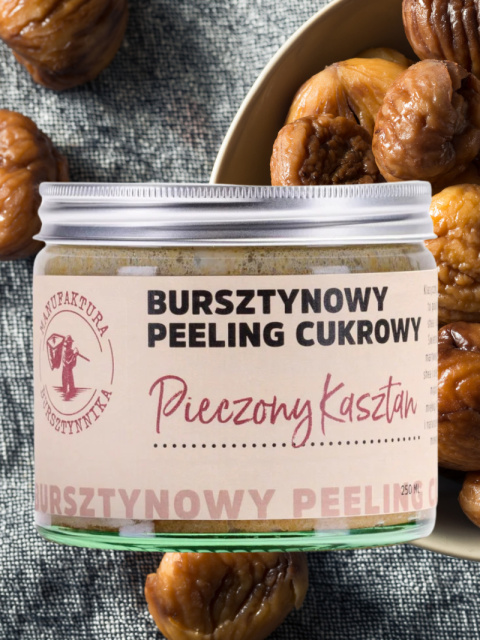 Peeling cukrowy Pieczony Kasztan – naturalne złuszczanie skóry i głębokie nawilżenie