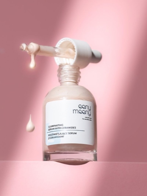 Rozświetlające serum z ceramidami 30 ml – enny meeny, tło z poświatą Rozświetlające serum z ceramidami 30 ml – enny meeny, tło z poświatą