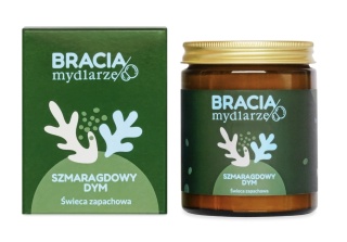 Świeca sojowa Szmaragdowy dym 180 ml – Bracia Mydlarze