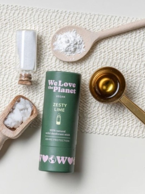 Dezodorant w sztyfcie Zesty Lime (Luscious Lime), certyfikowany, bez aluminium 40 g – We Love The Plane, aranżacja