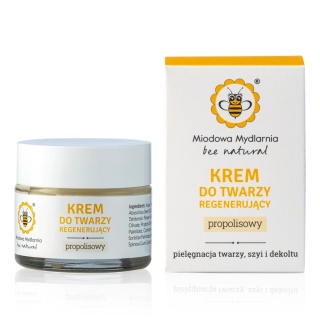 Krem do twarzy Propolisowy regenerujący 50 ml - Miodowa Mydlarnia