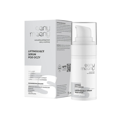 Liftingujące serum pod oczy 15 ml – eeny meeny, kartonik i produkt