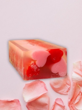 Mydło glicerynowe ozdobne Serca ok. 100 g – Kanu