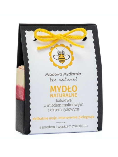 Mydło naturalne Kakaowe z miodem malinowym i olejem ryżowym 90 g – Miodowa Mydlrnia