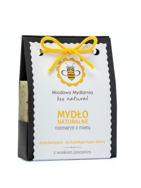 Mydło naturalne Rozmaryn z miętą 90 g – Miodowa Mydlrnia