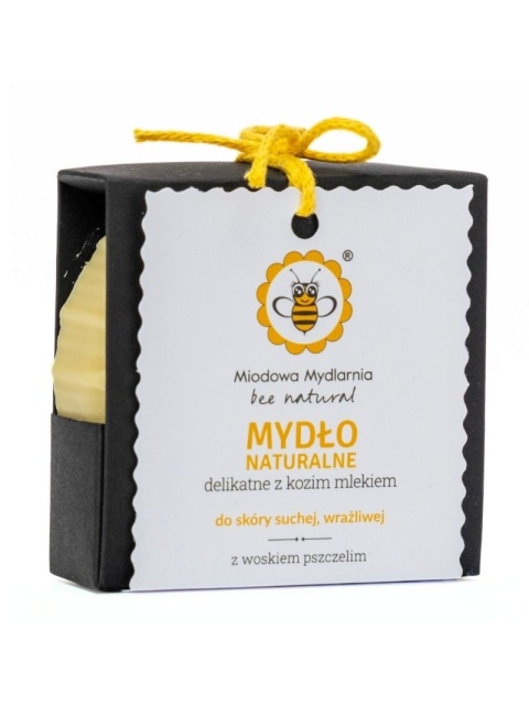 Mydło naturalne Delikatne z kozim mlekiem 85 g – Miodowa Mydlrnia