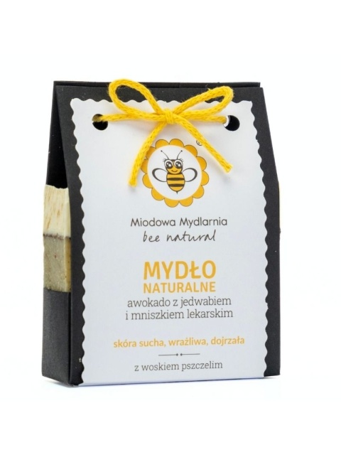 Mydło naturalne Awokado z jedwabiem i mniszkiem lekarskim  95 g – Miodowa Mydlrnia