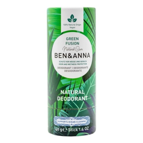 Naturalny dezodorant na bazie sody Green Fusion, sztyft kartonowy 40 g – Ben&Anna