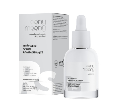 Odżywcze serum rewitalizujące 30 ml – eeny meeny, prosukt i kartonik