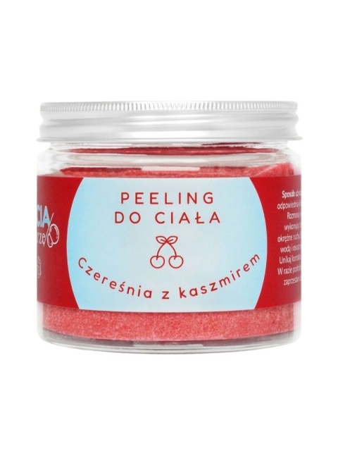 Peeling cukrowy do ciała Czereśnia z kaszmirem 250 g – Bracia Mydlarze, prpdukt