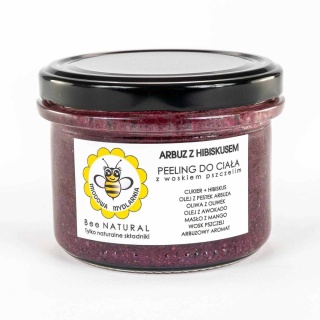 Peeling do ciała Arbuz z hibiskusem 200 g – Miodowa Mydlarnia