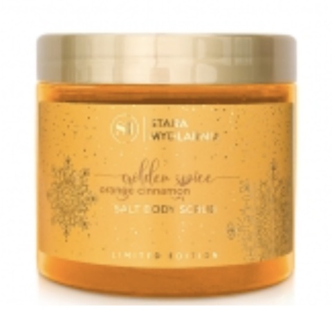 Peeling solny do ciała Golden Spice, orange&cinnamon – Stara Mydlarnia, produkt
