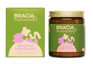 Świeca sojowa Gruszka paryżanka 180 ml – Bracia Mydlarze
