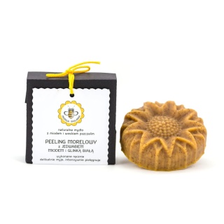 Mydło naturalne Peeling morelowy 85 g – Miodowa Mydlarnia
