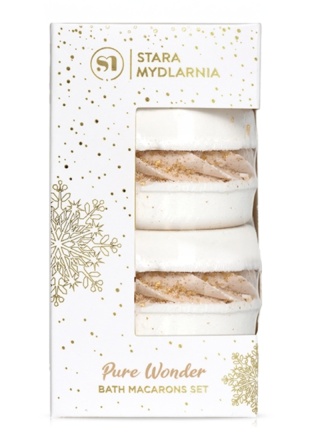 Zestaw prezentowy Pure Wonder - wanilia, makaroniki do kąpieli – Stara Mydlarnia