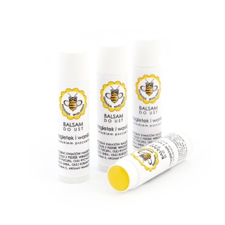 Balsam do ust Nagietek i Wanilia 5,5 ml – Miodowa Mydlarnia