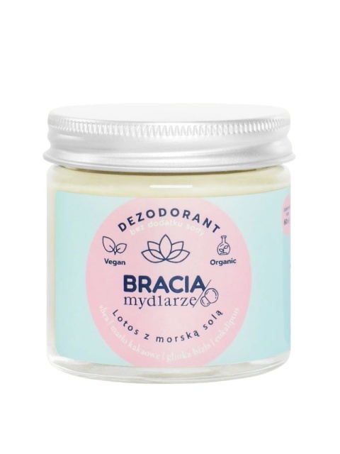Dezodorant w kremie Lotos z morską solą 60 ml – Bracia Mydlarze