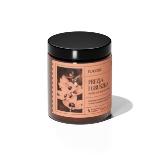 Naturalna świeca zapachowa z serii Four Seasons Frezja i gruszka 120 g – Flagolie