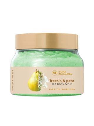 Home SPA Peeling solny do ciała Freesia & Pear 360 g – Stara Mydlarnia