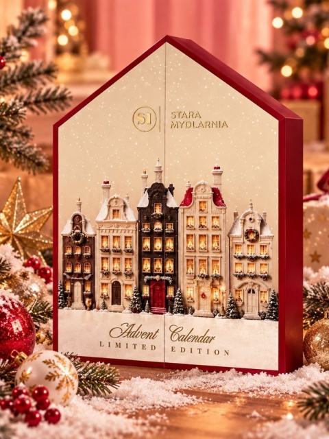 Kalendarz adwentowy Limited Edition – 12 dni pachnących przyjemności – Stara Mydlarnia, aranżacja