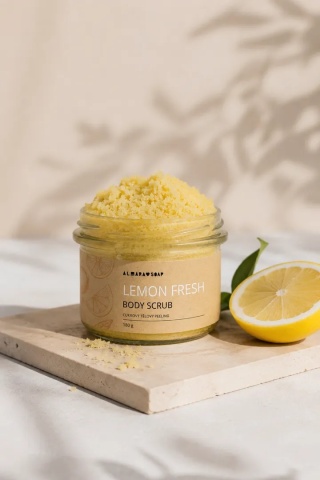 Peeling do ciała Lemon Fresh Body Scrub 180 g – Almara Soap
