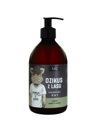 LaQ - Ekstremalnie dziki żel pod prysznic Dzikus z lasu 8 w 1, eldycja imitowana 500 ml