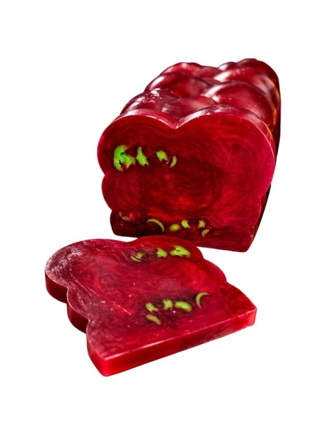 Mydło Black Cherry Whisper Soap 100 g – Idunn Naturals, odcieta z blokukostka