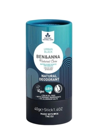Naturalny dezodorant na bazie sody Urban Black 40 g – Ben&Anna
