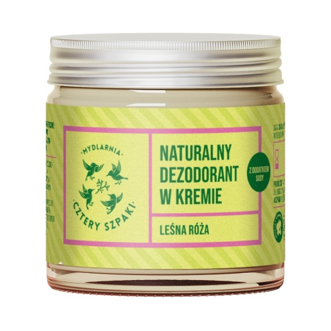 Naturalny dezodorant w kremie Leśna Róża z dodatkiem sody 60 ml – 4szpaki, produkt