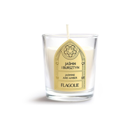 Sojowa świeca zapachowa Celebrate Jaśmin i bursztyn 70 g – Flagolie, produkt