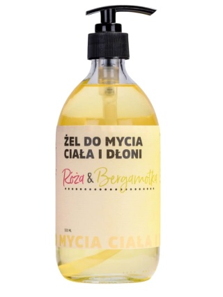 Żel do mycia ciała i dłoni Róża & Bergamotka 500 ml – Manufaktura Bursztynnika